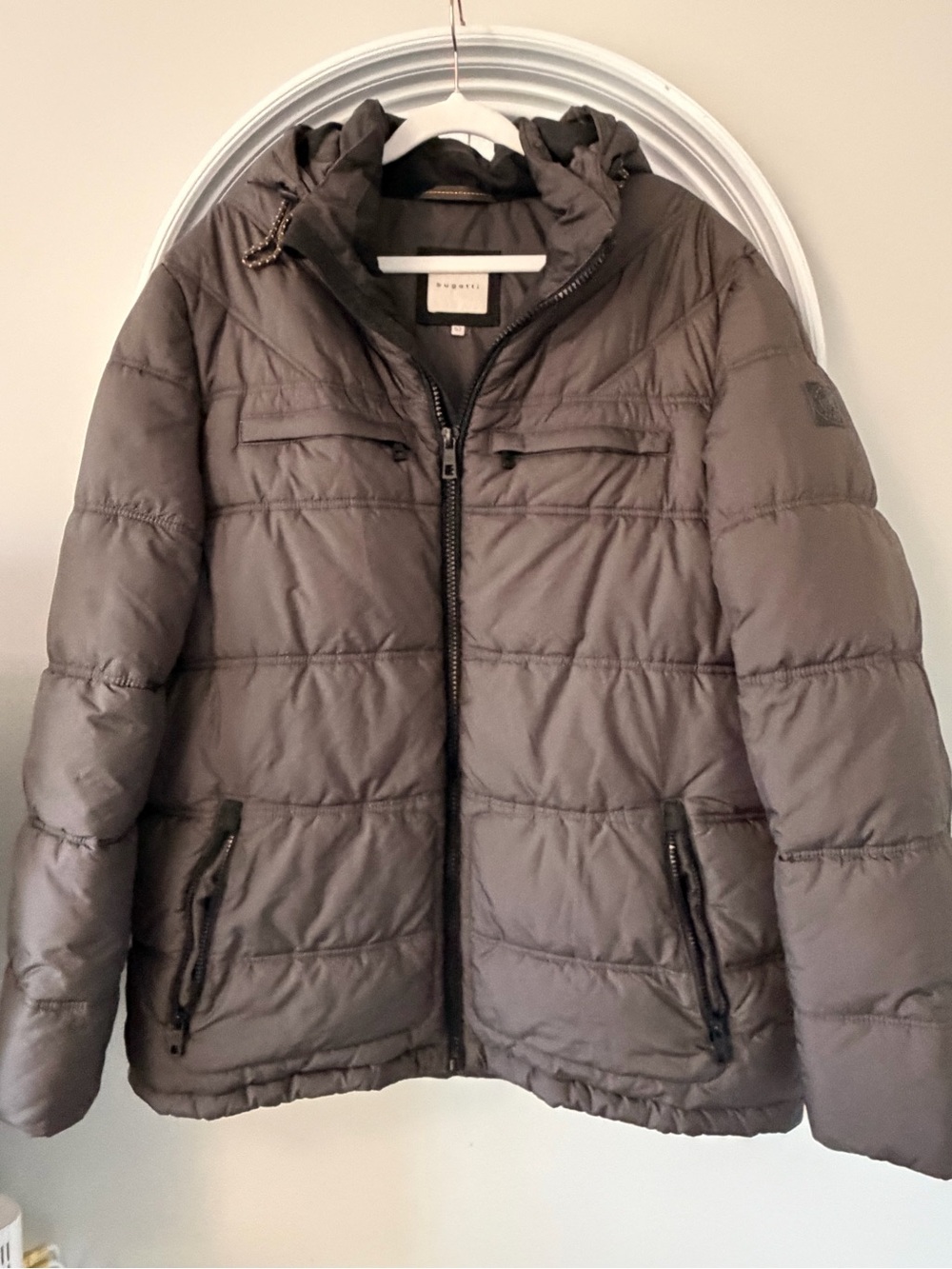 Bugatti Airseries Lightweight Quilted Puffer Jacket Gray